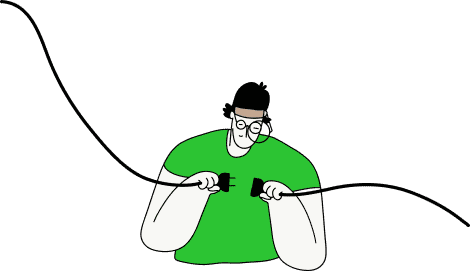 Character linking two leads to represent Shipa Ecommerce's API