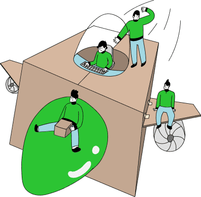 Box in the shape of a plane to represent Shipa Ecommerce API